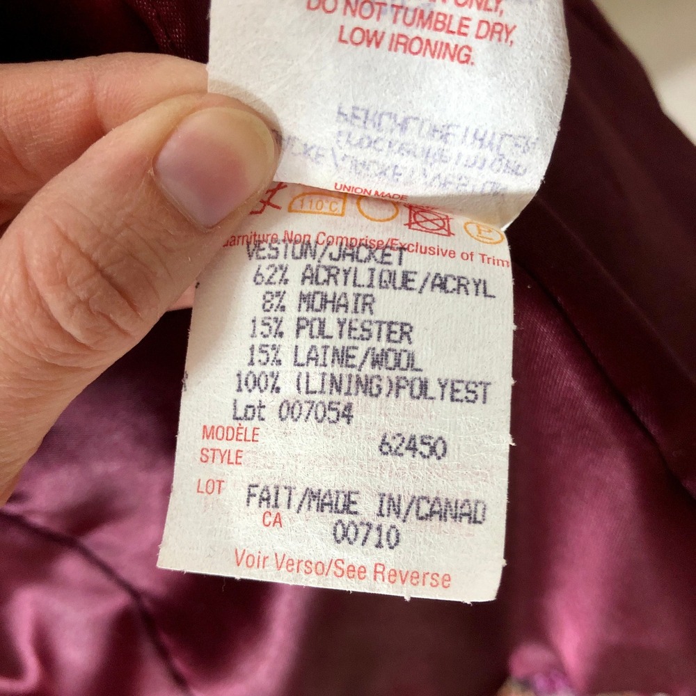 Joseph Ribkoff Jacket Women's 6 Colorful Funky Fuzzy Vintage 90s Statement Piece - Picture 11 of 11